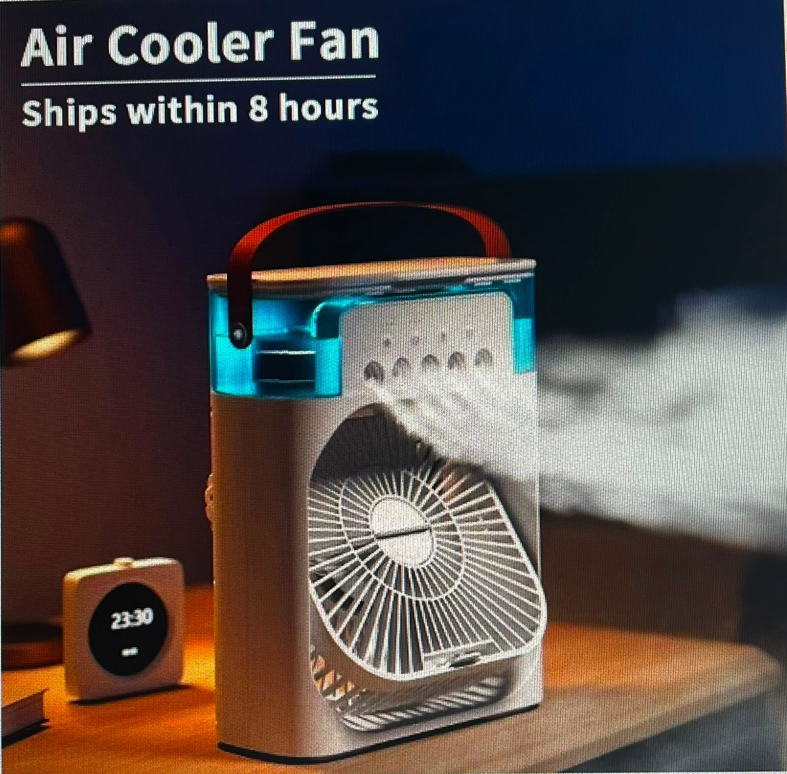 ❄️ Portable USB Air Cooler Fan with Humidifier & LED Light